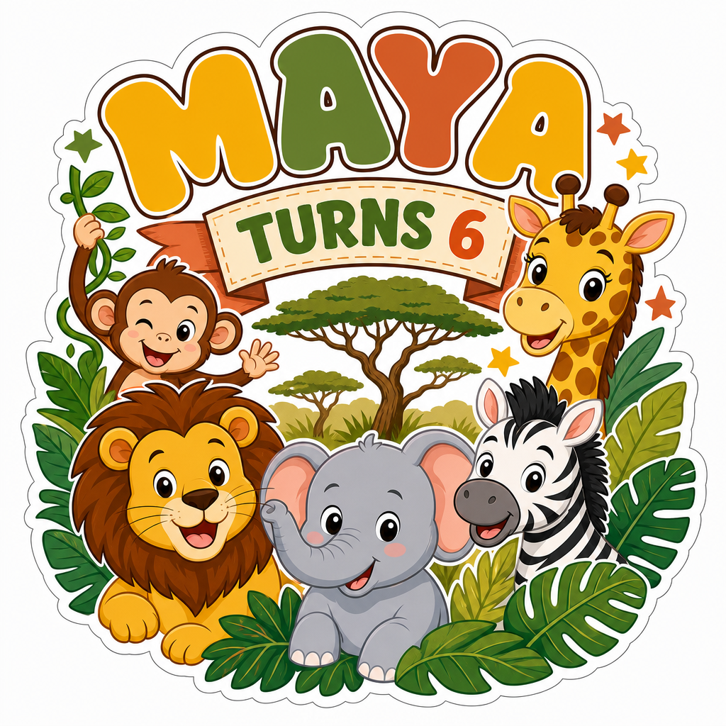 Safari Birthday Party starter artwork